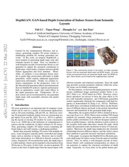 DepthGAN: GAN-based Depth Generation of Indoor Scenes from Semantic
  Layouts