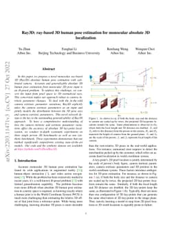 Ray3D: ray-based 3D human pose estimation for monocular absolute 3D
  localization