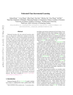 Federated Class-Incremental Learning
