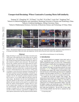 Unsupervised Deraining: Where Contrastive Learning Meets Self-similarity