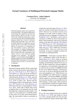 Factual Consistency of Multilingual Pretrained Language Models