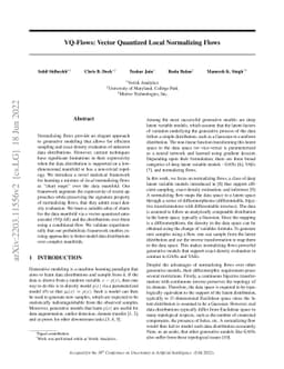 VQ-Flows: Vector Quantized Local Normalizing Flows