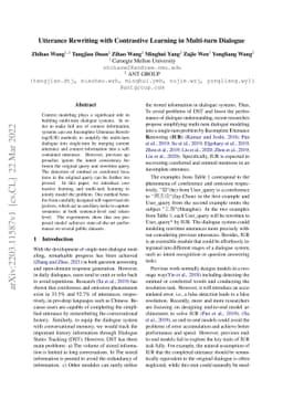 Utterance Rewriting with Contrastive Learning in Multi-turn Dialogue