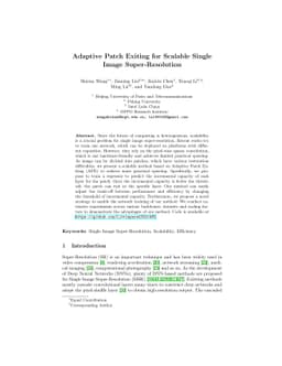 Adaptive Patch Exiting for Scalable Single Image Super-Resolution