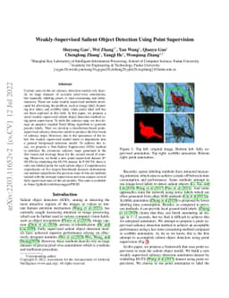 Weakly-Supervised Salient Object Detection Using Point Supervision