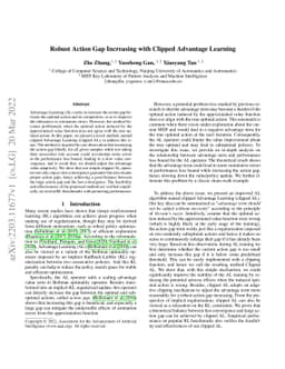 Robust Action Gap Increasing with Clipped Advantage Learning