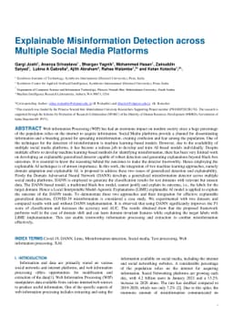 Explainable Misinformation Detection Across Multiple Social Media
  Platforms