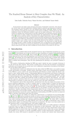 The Stanford Drone Dataset is More Complex than We Think: An Analysis of
  Key Characteristics