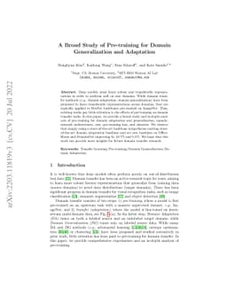 A Broad Study of Pre-training for Domain Generalization and Adaptation
