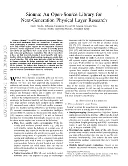 Sionna: An Open-Source Library for Next-Generation Physical Layer
  Research