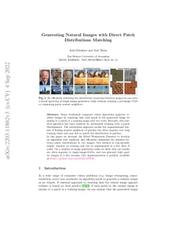 Generating natural images with direct Patch Distributions Matching