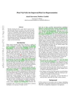Pixel VQ-VAEs for Improved Pixel Art Representation