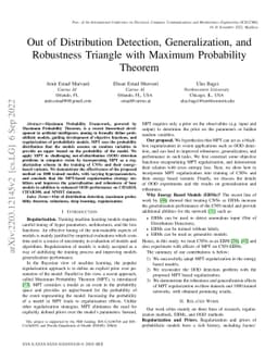 Out of Distribution Detection, Generalization, and Robustness Triangle
  with Maximum Probability Theorem