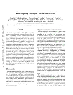Deep Frequency Filtering for Domain Generalization
