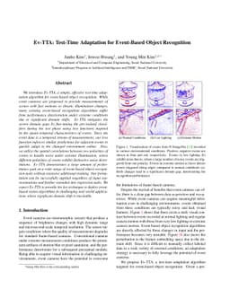 Ev-TTA: Test-Time Adaptation for Event-Based Object Recognition