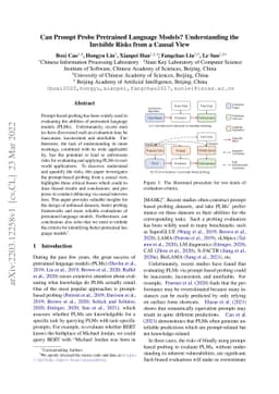 Can Prompt Probe Pretrained Language Models? Understanding the Invisible
  Risks from a Causal View