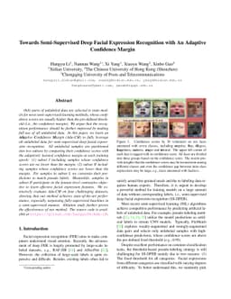 Towards Semi-Supervised Deep Facial Expression Recognition with An
  Adaptive Confidence Margin