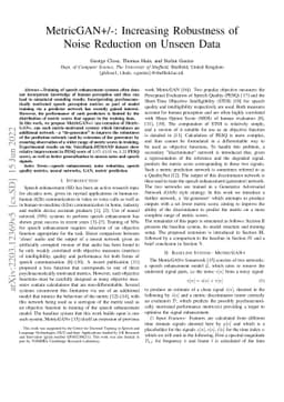 MetricGAN+/-: Increasing Robustness of Noise Reduction on Unseen Data