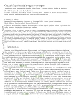 Organic log-domain integrator synapse