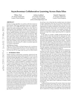 Asynchronous Collaborative Learning Across Data Silos