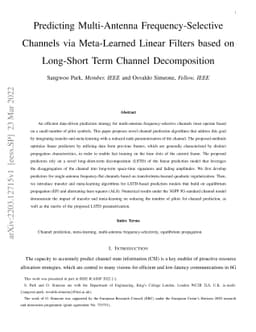 Predicting Multi-Antenna Frequency-Selective Channels via Meta-Learned
  Linear Filters based on Long-Short Term Channel Decomposition