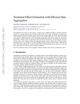 Treatment Effect Estimation with Efficient Data Aggregation