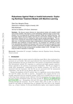 Robustness Against Weak or Invalid Instruments: Exploring Nonlinear
  Treatment Models with Machine Learning