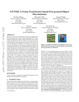 ViT-FOD: A Vision Transformer based Fine-grained Object Discriminator