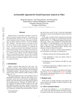 An Ensemble Approach for Facial Expression Analysis in Video