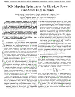 TCN Mapping Optimization for Ultra-Low Power Time-Series Edge Inference