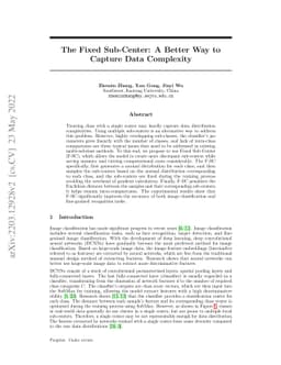 The Fixed Sub-Center: A Better Way to Capture Data Complexity