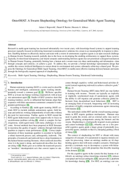 Onto4MAT: A Swarm Shepherding Ontology for Generalised Multi-Agent
  Teaming