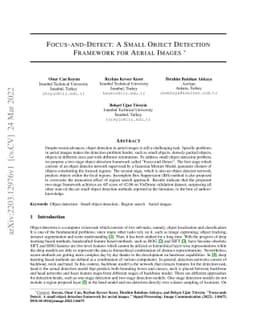 Focus-and-Detect: A Small Object Detection Framework for Aerial Images