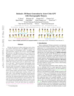 Bailando: 3D Dance Generation by Actor-Critic GPT with Choreographic
  Memory