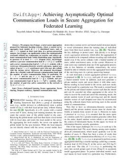 SwiftAgg+: Achieving Asymptotically Optimal Communication Loads in
  Secure Aggregation for Federated Learning