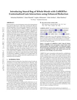 Introducing Neural Bag of Whole-Words with ColBERTer: Contextualized
  Late Interactions using Enhanced Reduction