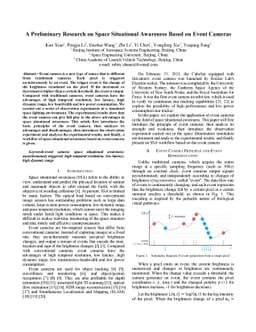 A Preliminary Research on Space Situational Awareness Based on Event
  Cameras