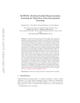 R-DFCIL: Relation-Guided Representation Learning for Data-Free Class
  Incremental Learning