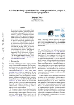 minicons: Enabling Flexible Behavioral and Representational Analyses of
  Transformer Language Models
