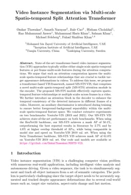 Video Instance Segmentation via Multi-scale Spatio-temporal Split
  Attention Transformer