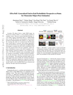 EPro-PnP: Generalized End-to-End Probabilistic Perspective-n-Points for
  Monocular Object Pose Estimation