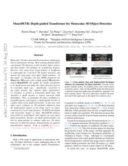 MonoDETR: Depth-guided Transformer for Monocular 3D Object Detection