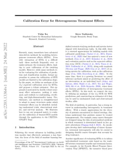 Calibration Error for Heterogeneous Treatment Effects