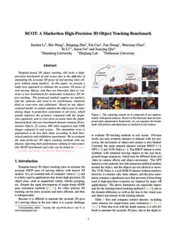BCOT: A Markerless High-Precision 3D Object Tracking Benchmark