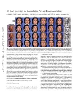 3D GAN Inversion for Controllable Portrait Image Animation