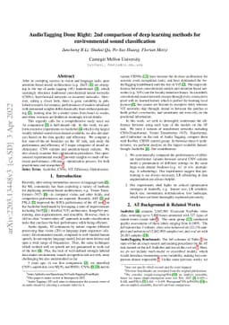 AudioTagging Done Right: 2nd comparison of deep learning methods for
  environmental sound classification