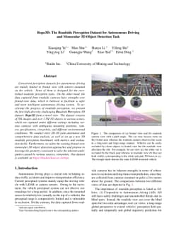 Rope3D: TheRoadside Perception Dataset for Autonomous Driving and
  Monocular 3D Object Detection Task