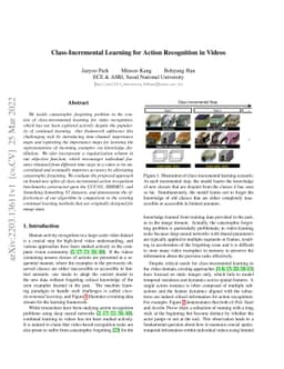 Class-Incremental Learning for Action Recognition in Videos