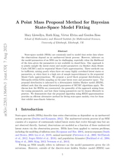 A Point Mass Proposal Method for Bayesian State-Space Model Fitting
