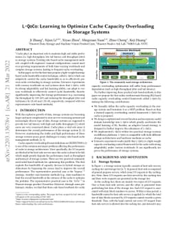 LQoCo: Learning to Optimize Cache Capacity Overloading in Storage
  Systems